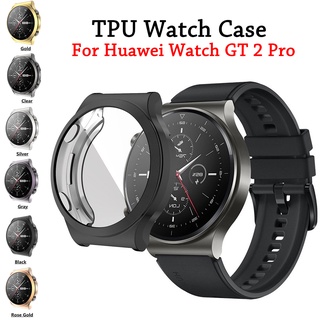 ใหม่ แฟชั่น TPU เคส สําหรับ Huawei watch GT 2 Pro นิ่ม ชุบ รอบด้าน ป้องกันหน้าจอ เคสกันชน