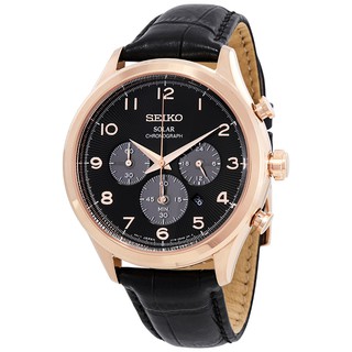 Seiko Core Solar Chronograph รุ่น SSC566 นาฬิกากันน้ำ100เมตร นาฬิกาสายหนัง