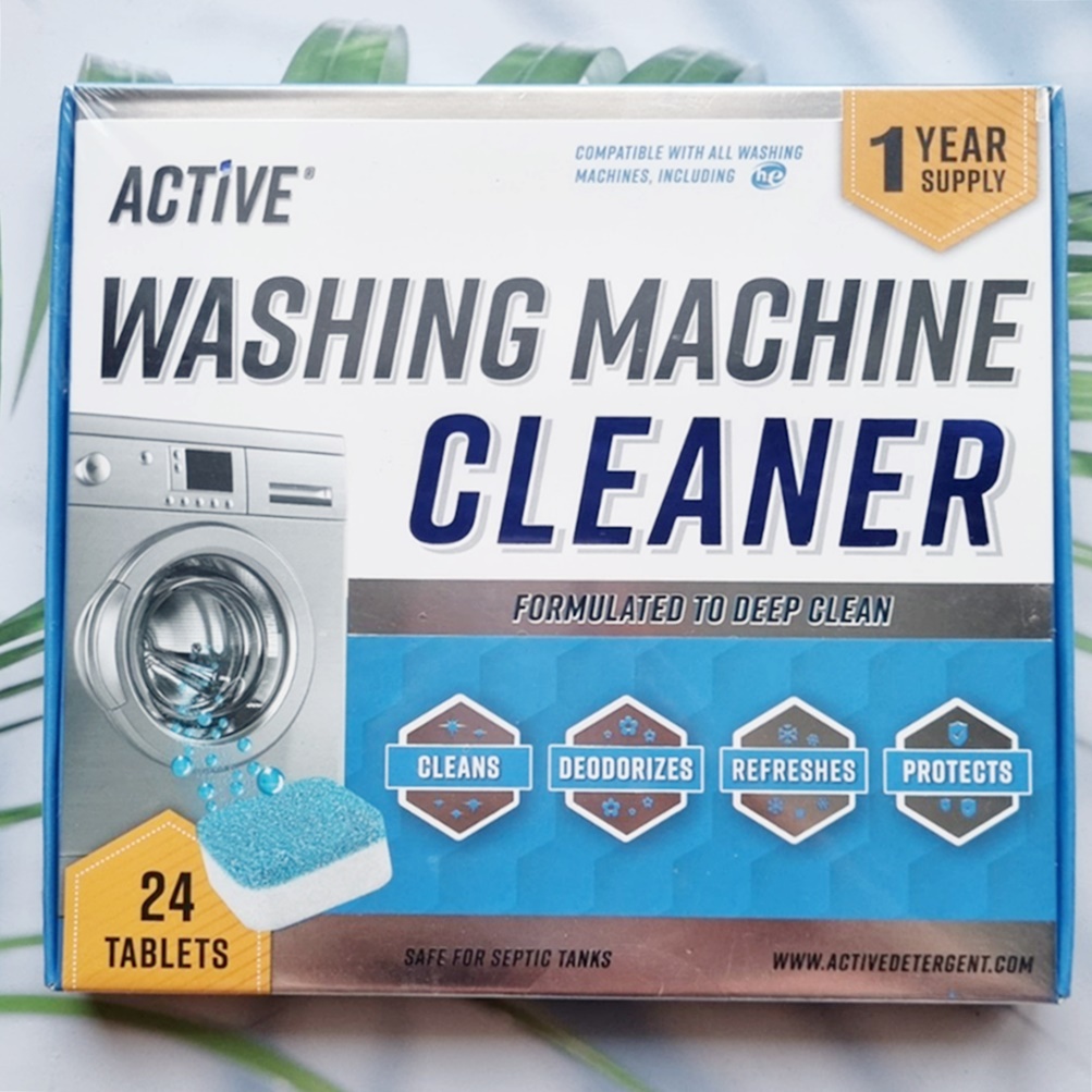 (ACTIVE®) Washing Machine Cleaner Formulated to Deep Clean 24 Tablets เม็ดทำความสะอาดเครื่องซักผ้า