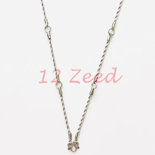 สร้อยคอห้อยพระ 5 องค์ งานสแตนเลส ลายเกลียวเพชรขนาด 2 มิล สแตนเลสแท้ 100% สร้อยสวมคอ เครื่องประดับ stainless steel
