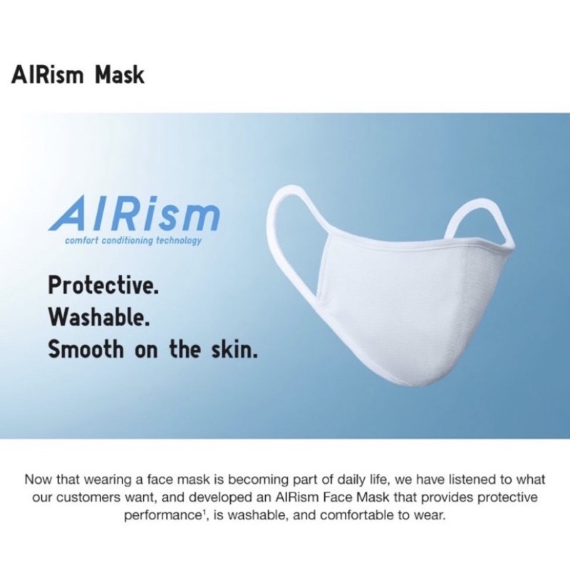 AIRism Uniqlo Face Mask % จาก Uniqlo