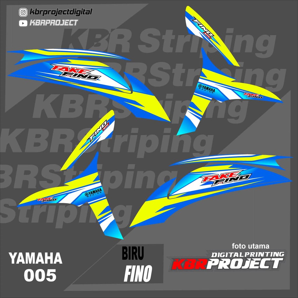 สติ๊กเกอร์ติดมอเตอร์ไซค์ - Fino striping - มอเตอร์ไซค์yamaha - มอเตอร์ไซค์ - Fino - สติ๊กเกอร์วาริat