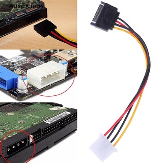 [มงคล] Sata to IDE สายไฟ 15 พิน SATA ตัวผู้ ไป Molex IDE 4 พิน ตัวเมีย สายเคเบิล อะแดปเตอร์ ดี