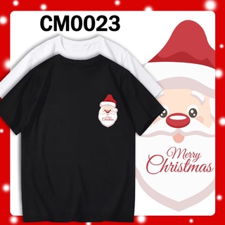 เสื้อยืดผ้าฝ้าย เสื้อยืดคริสต์มาส🌈LOCAL STOCK MERRY CHRISTMAS XMAS T CM0023 SANTA-CLAUS FESTIVAL TSHIRT OVERSIZE COTTON