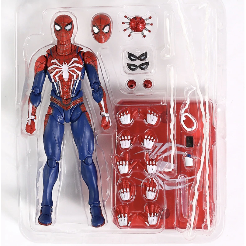 Free shipping Delivery SHF Spider Man PS4 Advanced Suit PVC New Action ...