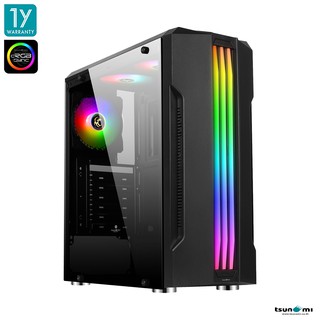 ราคาเคสคอมพิวเตอร์ Tsunami Galaxy G16 (cRGB) Tempered Glass ATX Gaming Case Ablaze*3 (รับประกันสินค้า 1 ปี)