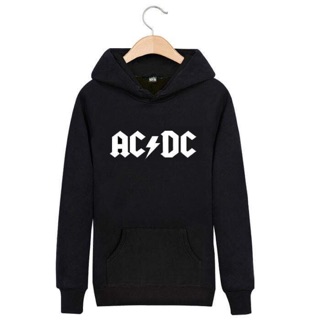 * เสื้อแบบมีฮู้ด สกรีนลาย  AC/DC(สีดำ)