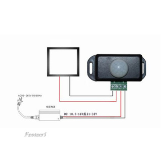 [Fenteer1] สวิทช์ตรวจจับความเคลื่อนไหว Motion Sensor ปรับระดับได้สีดํา