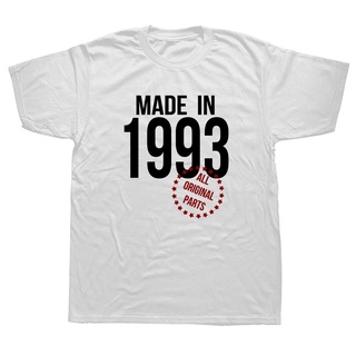 [COD]เสื้อยืดแขนสั้น ผ้าฝ้าย พิมพ์ลายกราฟฟิค Made In 1993 เหมาะกับของขวัญวันเกิด สไตล์สตรีท สําหรับผู้ชายS-5XL