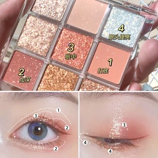 พาเลตต์อายแชโดว์เมอร์เมด 9 สี เนื้อแมตต์ ประกายมุก