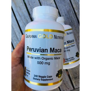 หัวมาคาออแกนิคจากเปรู Peruvian Maca, Organic Root 500mg 240 Veggie Caps (CGN) ต้นตำรับของมาคา Superfood ปรับสมดุลฮอโมนส์