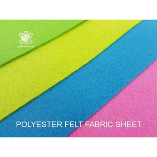 แผ่นเฟลท์ Felt โครเฟรม สักหลาด แข็ง หนา1มม. หน้ากว้าง36นิ้ว สี 1-20 Polyester Felt Fabric 1mm. 36 inch width color #1-20