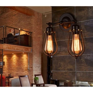 Modern Retro Loft Iron Industrial Rustic Sconce โคมไฟติดผนัง Loft Study Foyer ห้องรับประทานอาหาร Retro Wall Lights