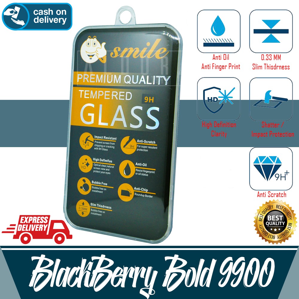 Blackberry 9900 Clear Tempered Glass Anti-Scratch Premium Quality Smile Glass