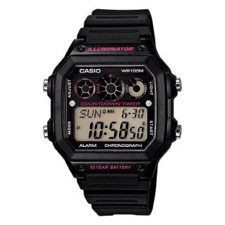 Casio Standard นาฬิกา Digital AE-1300WH-1A2V (Black-Pink)asio Standard นาฬิกา Digital AE-1300WH-1A2V (Black-Pink)