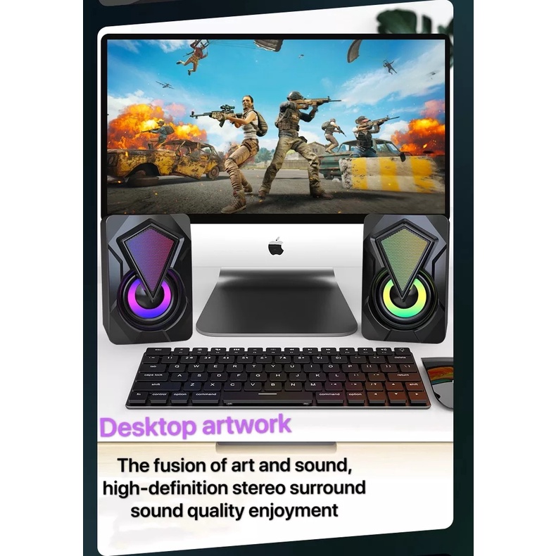 ลําโพง ลำโพงคอม ลําโพงคอมพิวเตอร์ speaker ลําโพงสเตอริโอ ลำโพงตั้งโต๊ะ สําหรับคอมพิวเตอร์ตั้งโต๊ะ รุ่น X2