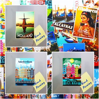 แม่เหล็กติดตู้เย็น ฮอลแลนด์ 2 3 นิ้ว ของฝาก ของที่ระลึก Souvenir Fridge Magnet Holland set B 2x3"