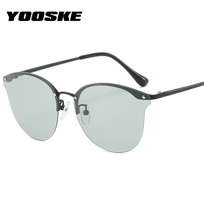 Yooske Cat Eye Sunglasses Women Polarized Photochromic Driving Sun Glasses Retro Female Metal 5375