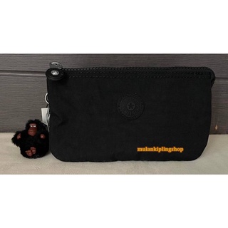 ส่งฟรี EMS  Kipling Creativity L  Pouch - Black Tonal