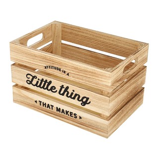 [พร้อมส่ง] กล่องลังไม้ STACKO LITTLE THING 40x30x22 ซม. NATURAL วัสดุผลิตจากไม้คุณภาพดี แข็งแรง ทนทานต่อการใช้งาน