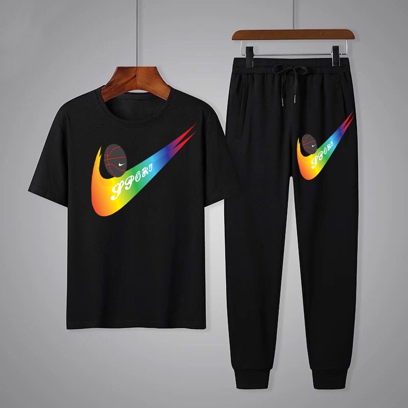 ใหม่ ! ชุดเซ็ทแฟชั่นเสื้อยืดสกรีนลาย+กางเกงขายาว ชุดเที่ยว กีฬา ออกกำลังกาย ทุกเทศกาล T638-KU638