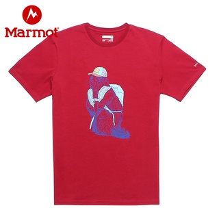 เสื้อยืดแขนสั้น คอกลม ผ้าฝ้าย ระบายอากาศได้ดี พิมพ์ลาย Marmot groundhog แฟชั่นฤดูใบไม้ผลิ และฤดูร้อน สําหรับผู้ชาย และผู