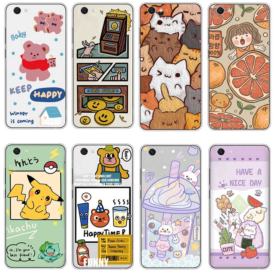 Vivo y55 y71 y7i y81 y8i เคส TPU นิ่ม ซิลิโคน ป้องกัน เคสโทรศัพท์