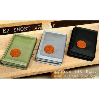 K2 SHORT WALLET  พกพาง่าย ทนทาน มีช่องใส่ธนบัตร เหรียญและบัตร