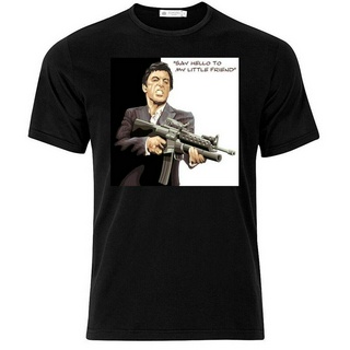 เสื้อยืดแขนสั้น ผ้าฝ้าย พิมพ์ลายกราฟฟิค Hello To My Little Friend Scarface สําหรับผู้ชาย