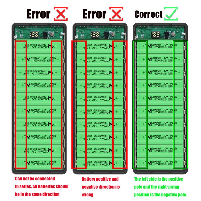 Jenniferac 10x18650 สําหรับกล่องเก็บกรณีชาร์จโทรศัพท์มือถือ Ho - รูปที่ 6