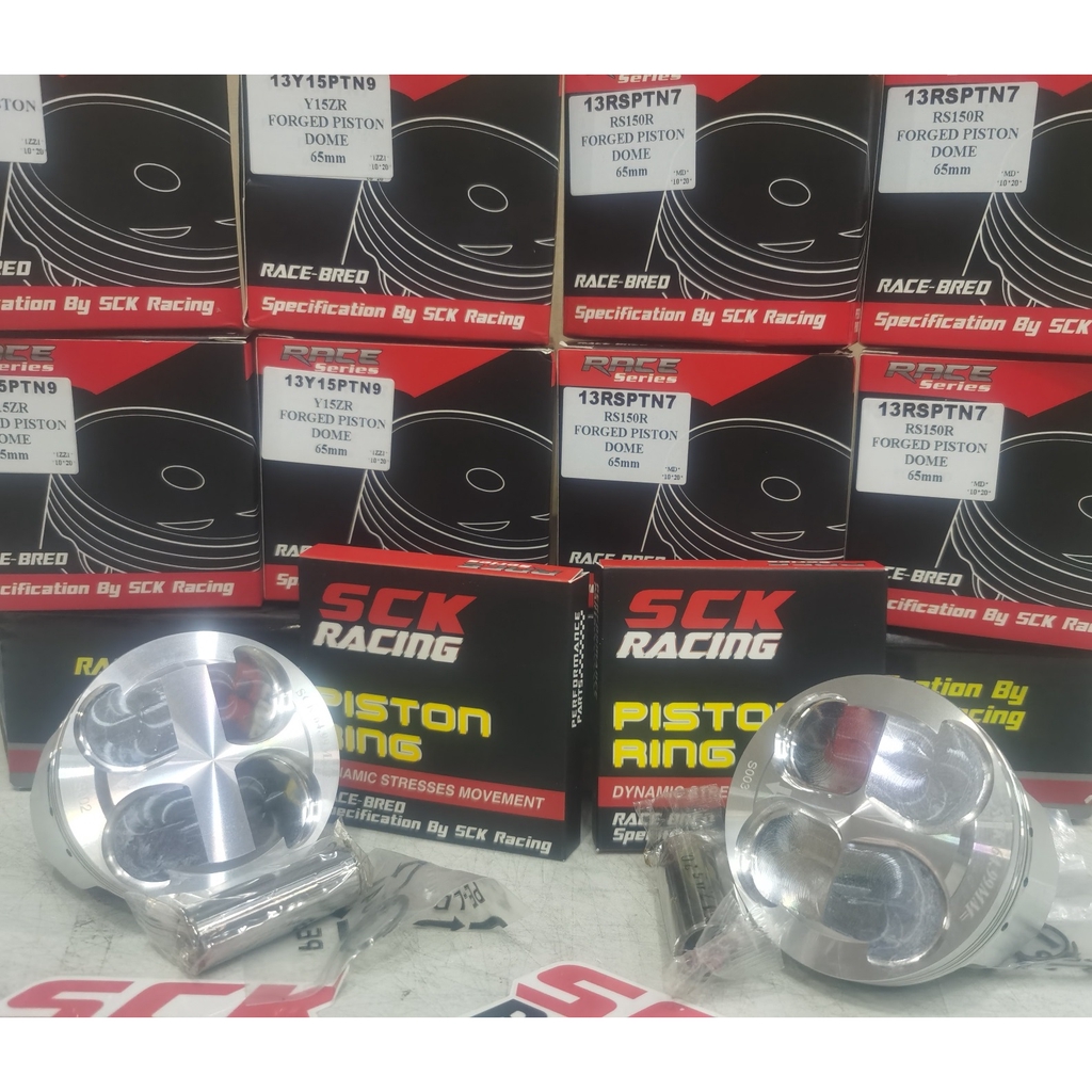 SCK RACING Y15 RS150 57.3 มม. 63.5 มม. 65 มม.DOME FORGEN PISTON ชุด (WITH PIN /CLIP/RING)