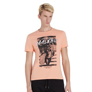 【ผ้าฝ้ายแท้】ราคาต่ำสุดDAVIE JONES เสื้อยืดพิมพ์ลาย สีส้ม Graphic Print T-Shirt in orange TB0167ORขนาดเต็มS-3XL