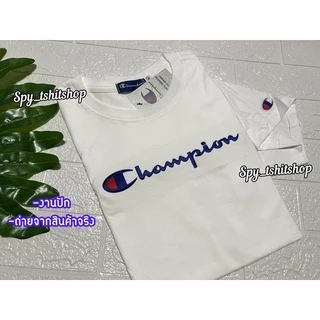 เสื้อยืดแขนสั้นปักลายแชมป์เปี้ยน(เนื้อผ้าคอตตอน❗️)ใส่ได้ทั้งชายและหญิง
