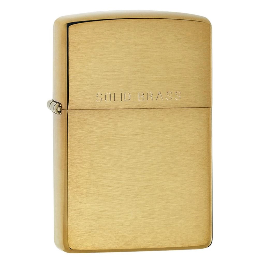 ซิปโป้ รุ่น 204 Brushed Brass Solid Brass ของแท้ รับประกันตลอดชีวิต นำเข้าและจำหน่ายโดยตัวแทนจำหน่าย