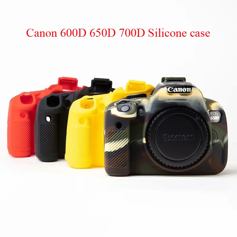 Soft Canon EOS Kiss X6i X7i กล้องซิลิโคนกรณีผิวสําหรับ Canon EOS Rebel T4i T5i