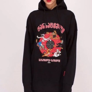 เสื้อแขนยาวVetements oversized embroidered hoodie