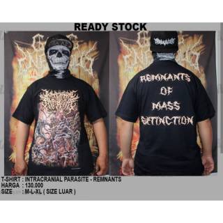 เสื้อยืดผ้าฝ้ายเสื้อยืด ลาย INTRACRANIAL REMNANTS slammimg deathmetal brutalL XL  XXL 3XL