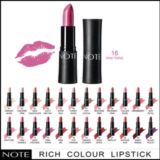 NOTE COSMETICS ULTRA RICH COLOR LIPSTICK 16 PINK TOPAZ