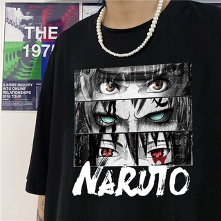 NARUTO เสื้อยืดพิมพ์ลายการ์ตูนนารูโตะสไตล์ญี่ปุ่นสําหรับผู้หญิง