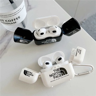 เคสหูฟังบลูทูธไร้สาย แบบฝาพับอัตโนมัติ ลาย The North Face สําหรับ Airpods 1 2 Pro 3