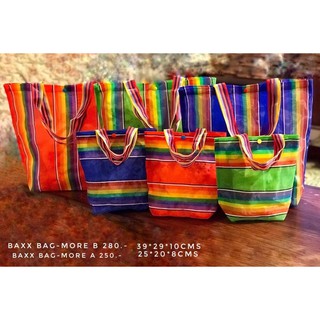 กระเป๋าไนลอนสีรุ้งแฟชั่นยอดฮิต มีให้เลือก 2 size
