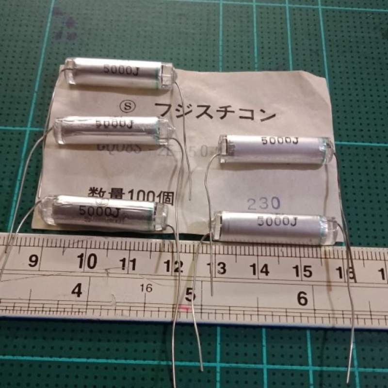 (ใส่โค้ดPEPE333 ลดเพิ่ม 15%)5000PF 250V (502=5NF) โพลีสไตรีน JAPAN แท้-ของดีเก่าเก็บจากญี่ปุ่น ขายแพ