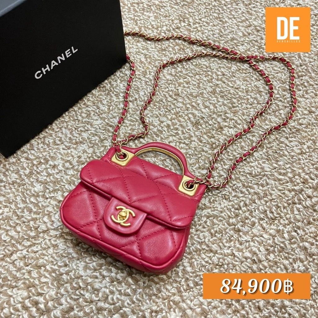 กระเป๋าสะพาย New Chanel Card Holder Handle with Chain Full Set   Seller SKUs : GN815A