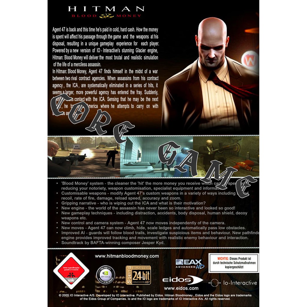 hitman blood money แผ่นเกมส์ แฟลชไดร์ฟ เกมส์คอมพิวเตอร์  PC โน๊ตบุ๊ค