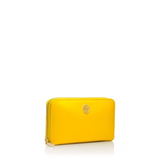 กระเป๋าสตางค์ Tory Burch Robinson ZIP Continental Daisy Saffiano Leather Wallet Yellow แท้100%