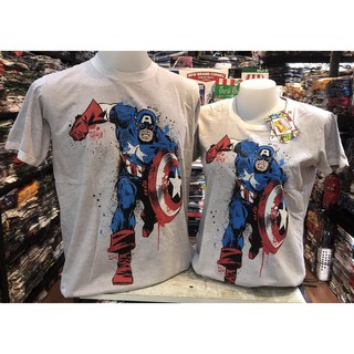 เสื้อยืด กัปตันอเมริกา ลิขสิทธิ์แท้ สีเทา captain america