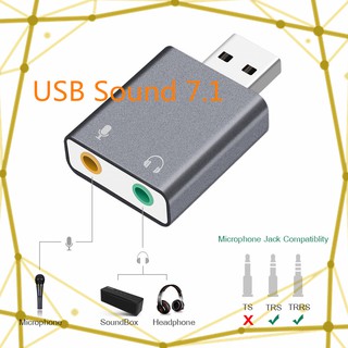 USB การ์ดเสียง ซาวด์การ์ด Audio 3D Sound Virtual 7.1 Channel Card Adapter งานดี