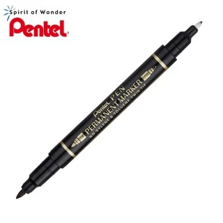 Pentel Permanent Marker ปากกาเคมี 2 หัว เพนเทล 0.3 & 1.0mm รุ่น N75W