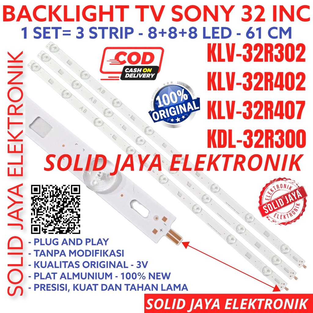 INCH LED 32 SONY TV BACKLIGHT 32R300 32R302 32R402 32R407 KLV-32R302 KLV-32R402 KLV-32R407 KDL-32R30