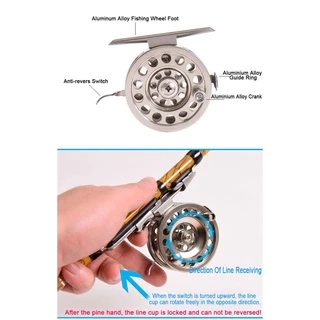 โลหะอลูมิเนียมอัลลอยด์ Fly Fishing Reel สําหรับ Lake เหยื่อน้ําเค็ม Casting Tackle ฤดูหนาวตกปลาน้ําแข็ง Reels 1:1 ปลาหล่อกลองล้อ 240731
